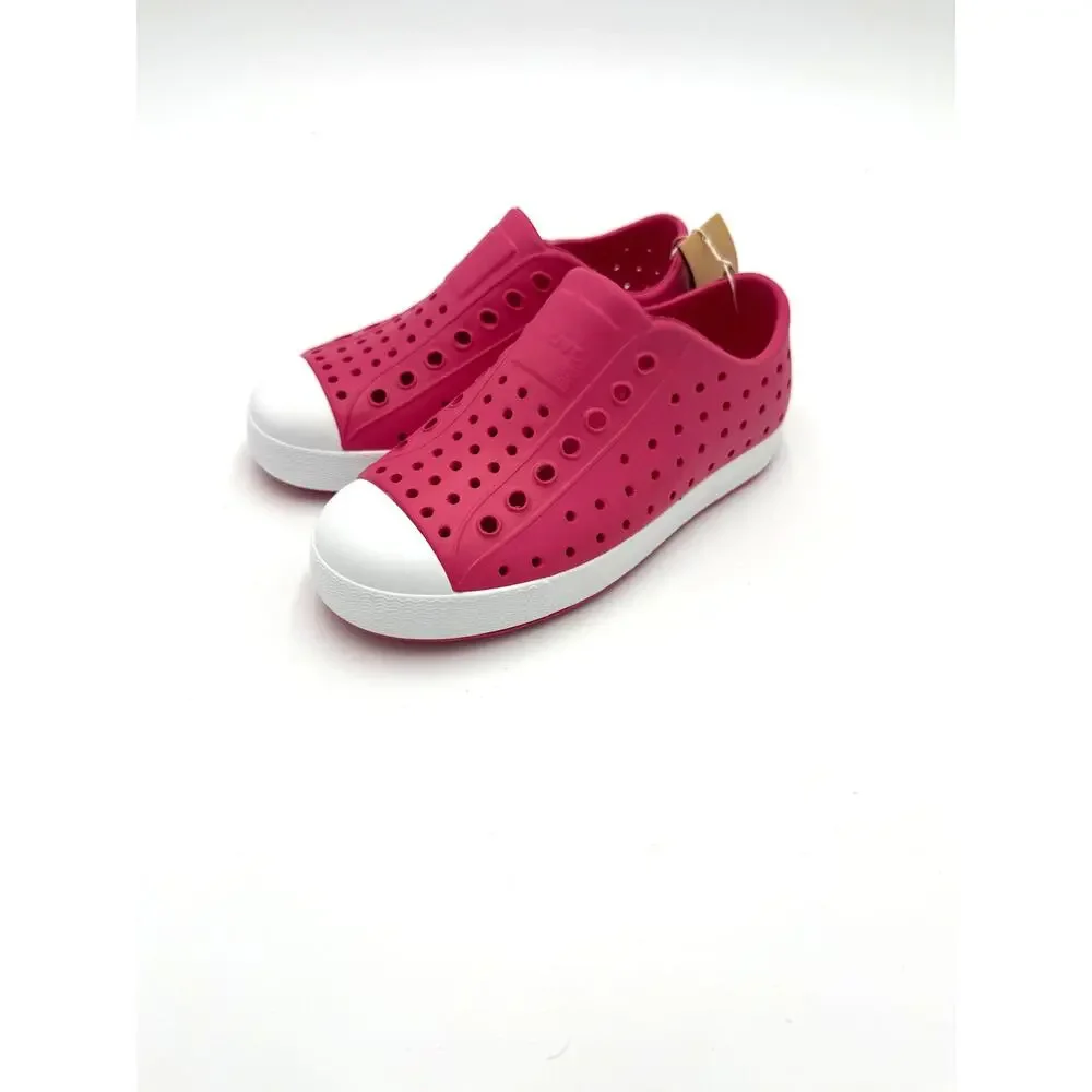 Native Jefferson Child Shoes - Hollywood Pink/Shell White - c11